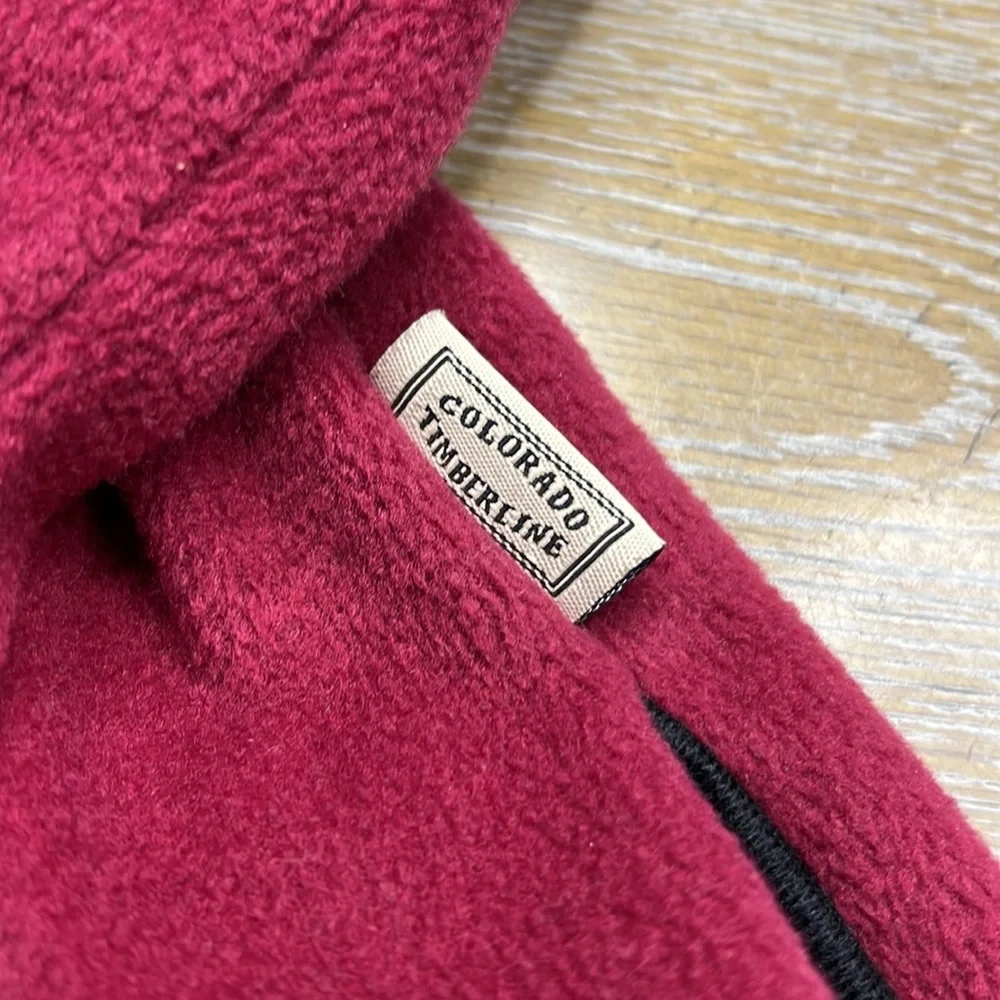 COLORADO TIMBERLINE Burgendy Kids Pelican Bay Naples Fleece Zip Up Jacket